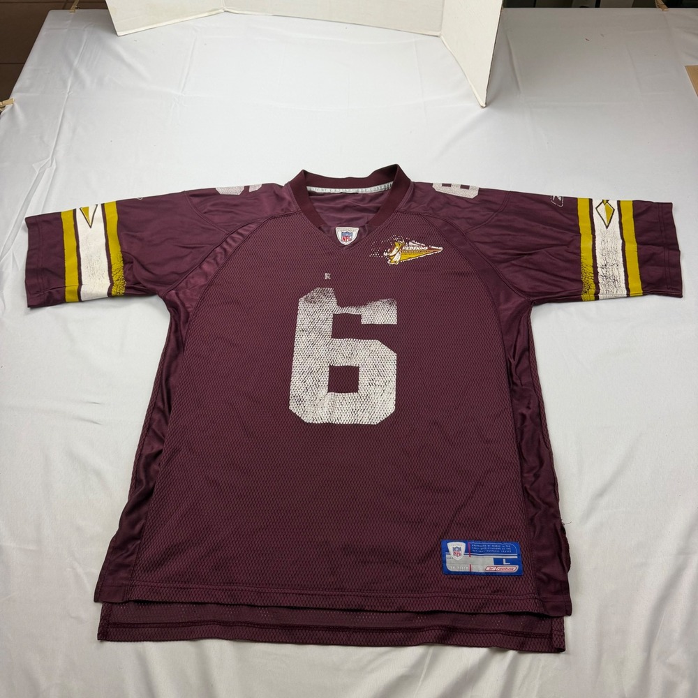 Reebok NFL Jersey Mens L Burgundy Washington Redskins Shane Matthews 6 Vintage